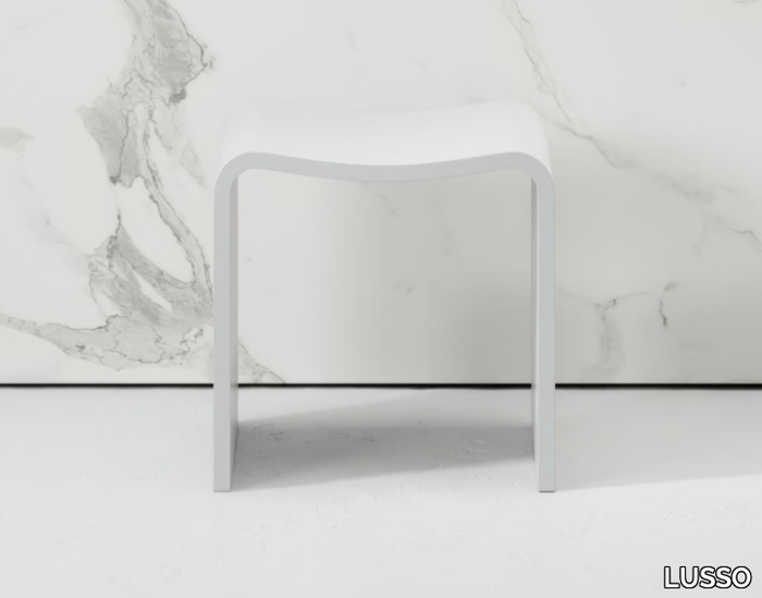 SCOOP - Resin Stone bathroom stool _ LUSSO