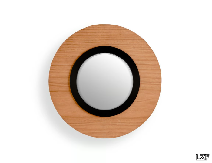 LENS - Wood veneer mirror with integrated lighting _ LZF