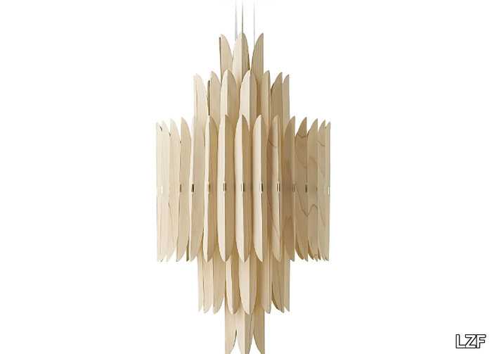 VOLIERE - LED wood veneer chandelier _ LZF