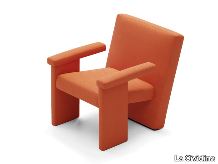 AGETTI - Fabric easy chair with armrests _ La Cividina