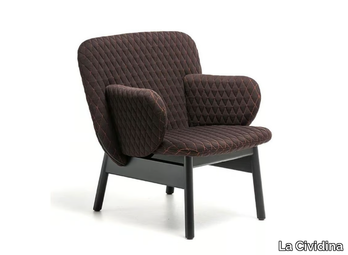ALA - Fabric easy chair with armrests _ La Cividina
