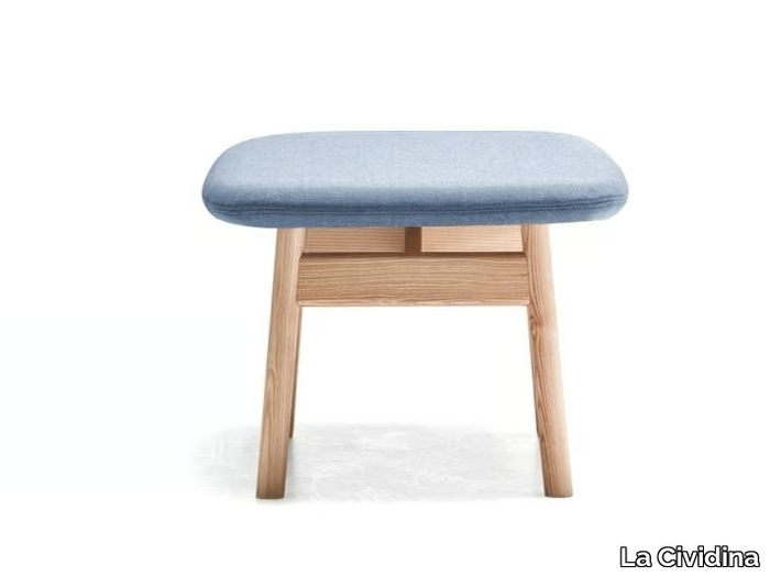 ALA - Upholstered fabric footstool _ La Cividina