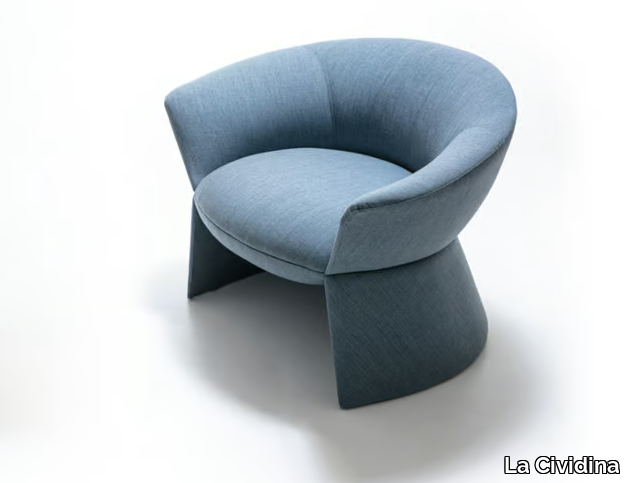 SWALE - Fabric armchair with with upholstered base _ La Cividina