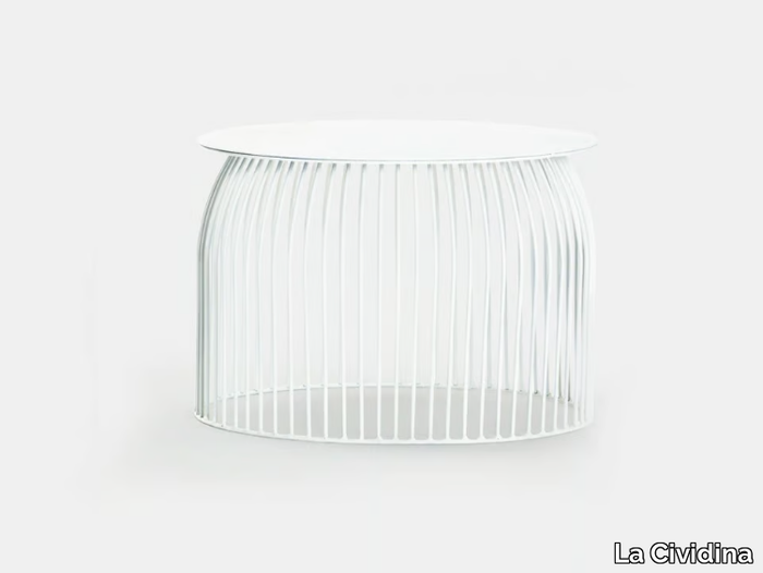 TURI TURI - Round low steel bistro side table _ La Cividina