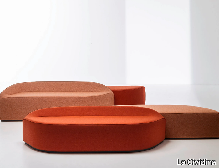 WAVES - Upholstered modular bench _ La Cividina