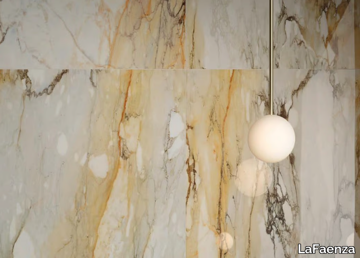 BIANCO CAL MV - Full-body porcelain stoneware wall/floor tiles with marble effect _ LaFaenza