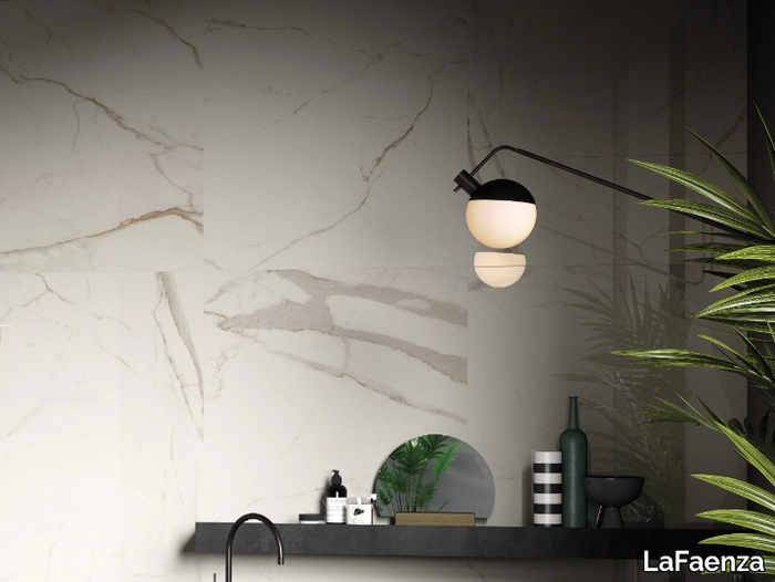 BIANCO CAL BO - Full-body porcelain stoneware wall/floor tiles with marble effect _ LaFaenza