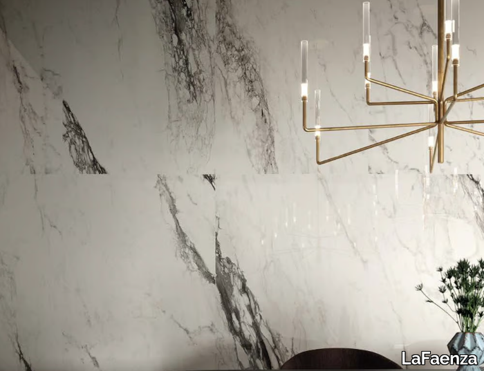 BIANCO CAL RE - Full-body porcelain stoneware wall/floor tiles with marble effect _ LaFaenza