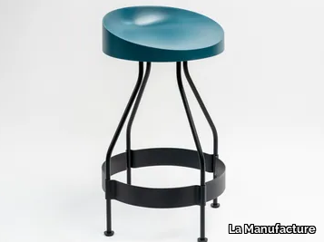 OLINDIAS - High metal stool with footrest _ La Manufacture