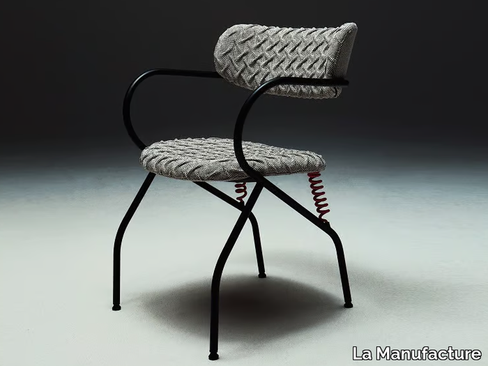 SPRING - Fabric chair with armrests _ La Manufacture