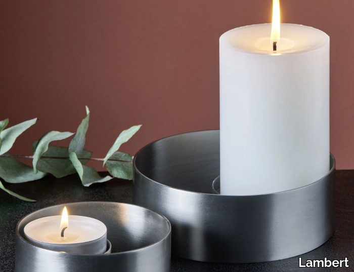 ARVID - Stainless steel candle holder _ Lambert