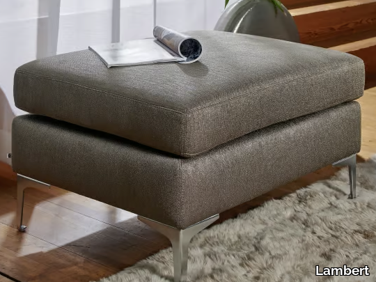 CORNER - Upholstered fabric footstool _ Lambert