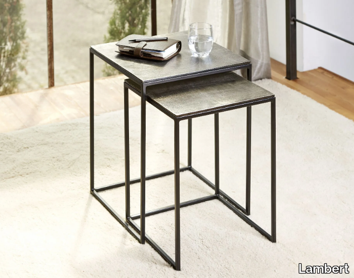 DADO - Square aluminium side table _ Lambert