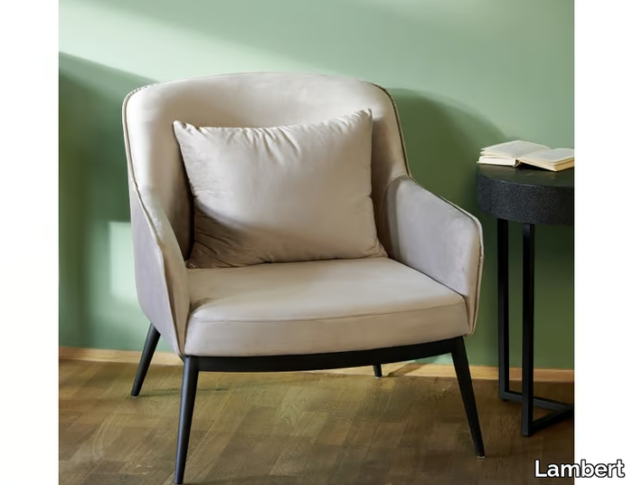 FELIX - Fabric armchair with armrests _ Lambert