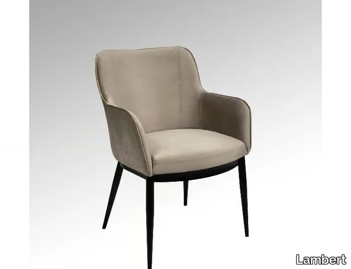 FELIX - Upholstered fabric chair with armrests _ Lambert