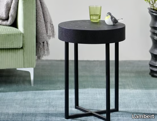 PASCAL - Round metal side table _ Lambert