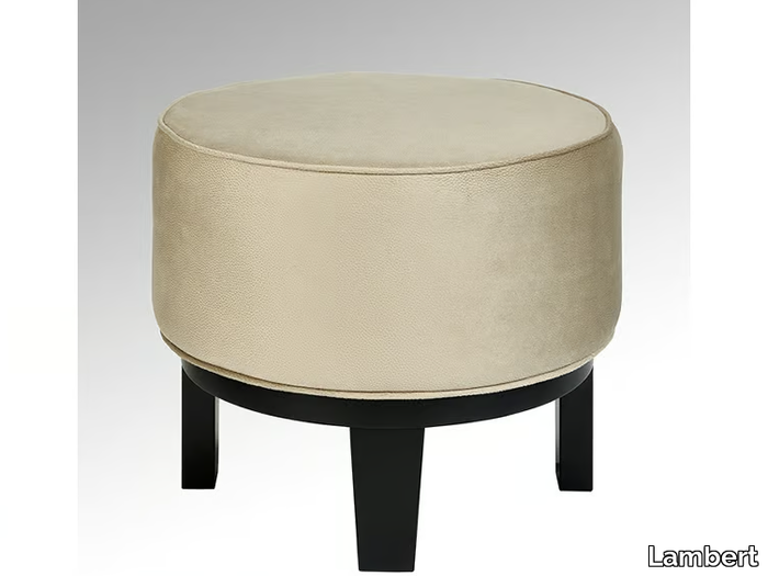 ROUSSEAU - Upholstered low fabric stool _ Lambert