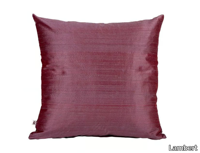 SEINE - Square solid-color silk cushion _ Lambert