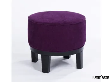 RONDO - Low upholstered fabric stool _ Lambert