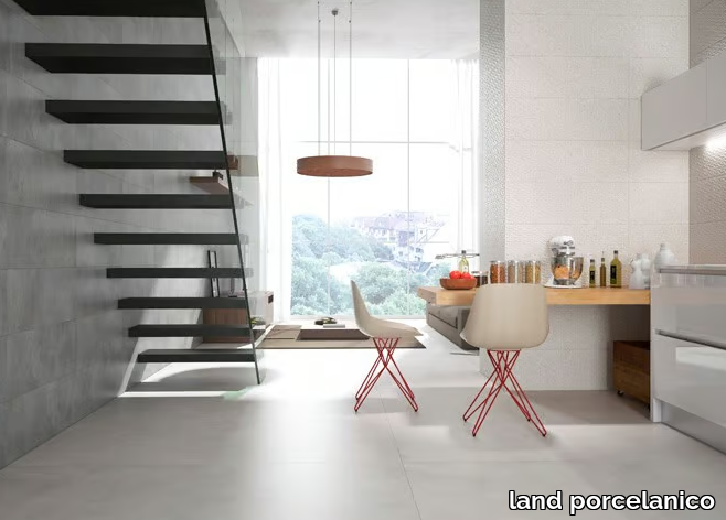 PORTLAND SLIM - Technical porcelain wall tiles with concrete effect _ land porcelanico