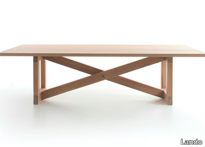 ODE - Rectangular solid wood dining table _ Lando