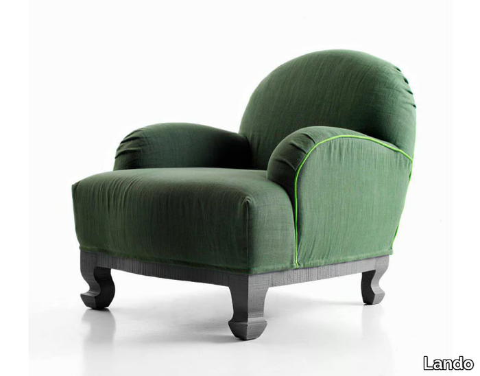 CURVY - Fabric armchair with armrests _ Lando