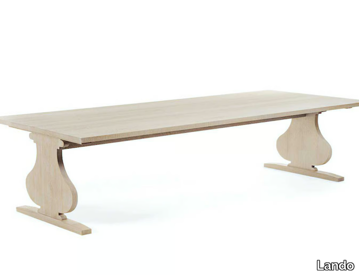 FRANCIS - Rectangular solid wood dining table _ Lando