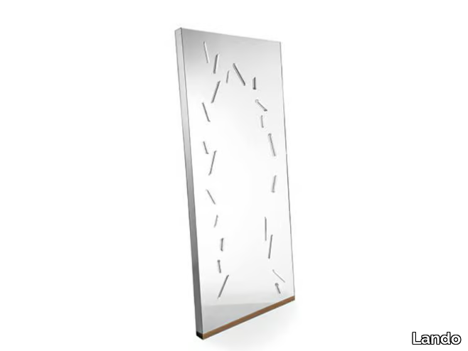 IL LANCIATORE DI COLTELLI - Freestanding rectangular mirror with integrated lighting _ Lando