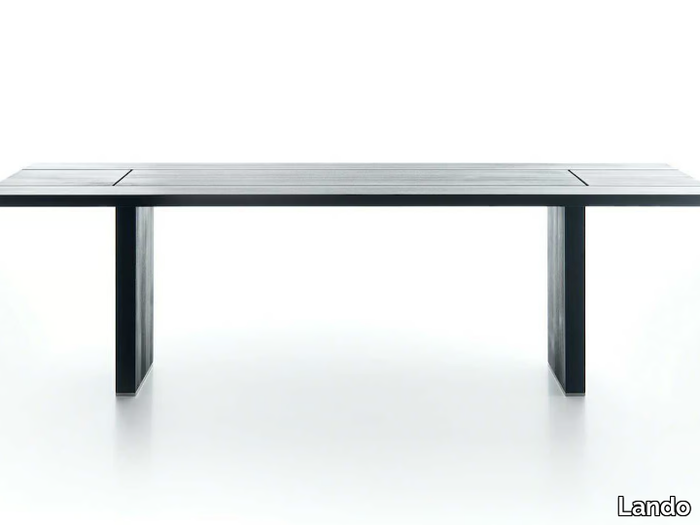 IPERBOLE - Rectangular solid wood dining table _ Lando