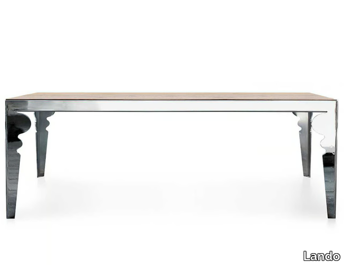 LAGUNA - Steel and wood dining table _ Lando