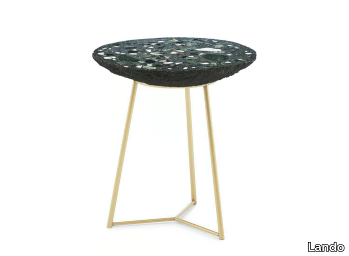 RIO - Round terrazzo side table _ Lando