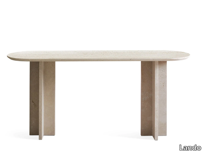 TIBUR - Travertine console table _ Lando