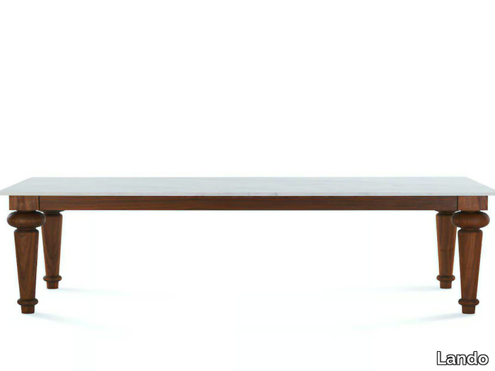 TROPEA - Rectangular solid wood dining table _ Lando