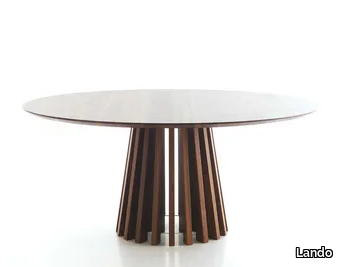 ARIA - Round solid wood dining table _ Lando