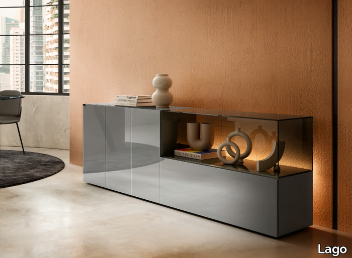 36E8 GLASS 1336 - Glass sideboard _ Lago