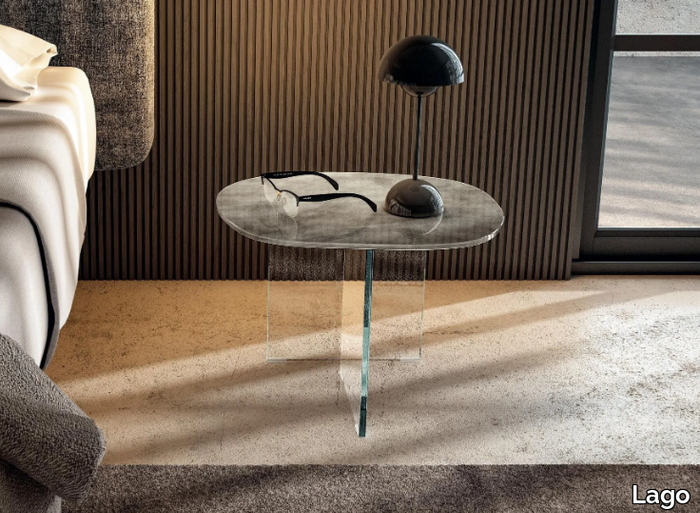 PLEASURE - Glass bedside table _ Lago