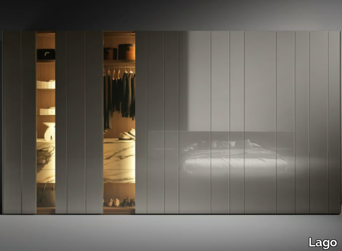 N.O.W. - Glass wardrobe with sliding doors _ Lago