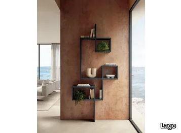 LAGOLINEA - 2637 - Wall-mounted wooden bookcase _ Lago