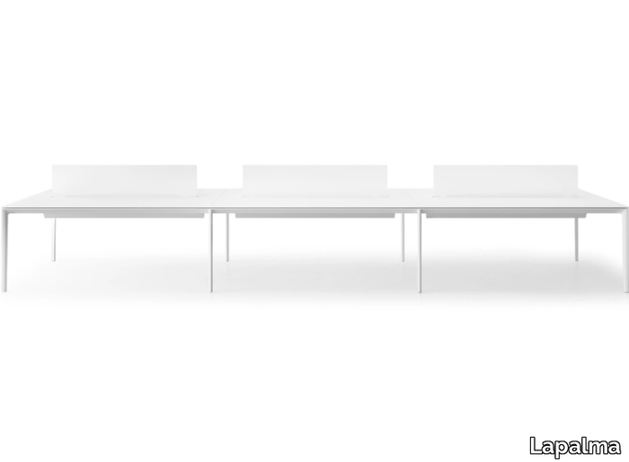 ADD T LINKED - Multiple rectangular HPL office desk _ Lapalma