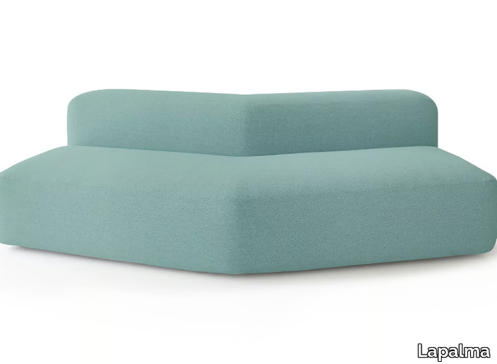 PLUS - Curved modular fabric sofa with removable cover _ Lapalma