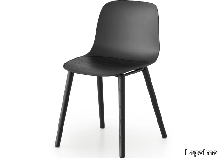 SEELA - Polypropylene chair with wooden legs _ Lapalma