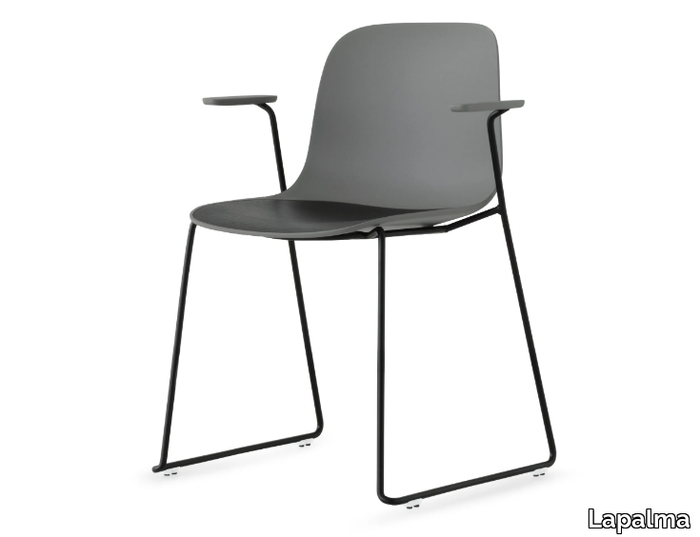 SEELA - Stackable polypropylene chair with armrests _ Lapalma