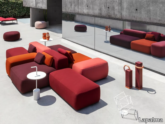 PLUS OUTDOOR - Modular fabric garden sofa _ Lapalma