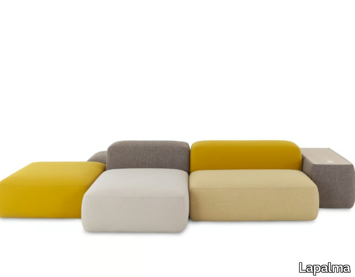 PLUS - Modular double-sided fabric sofa with removable cover _ Lapalma