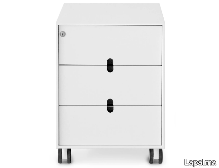 ADD S - Plate office drawer unit with castors with lock _ Lapalma