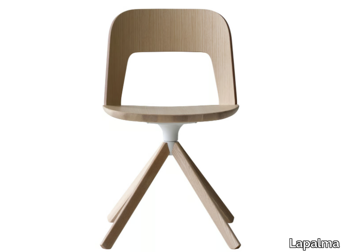 ARCO - Swivel multi-layer wood chair _ Lapalma