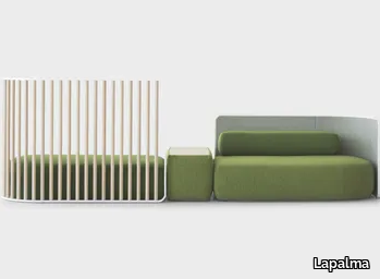 PLUS - Modular vis à vis fabric sofa with removable cover _ Lapalma