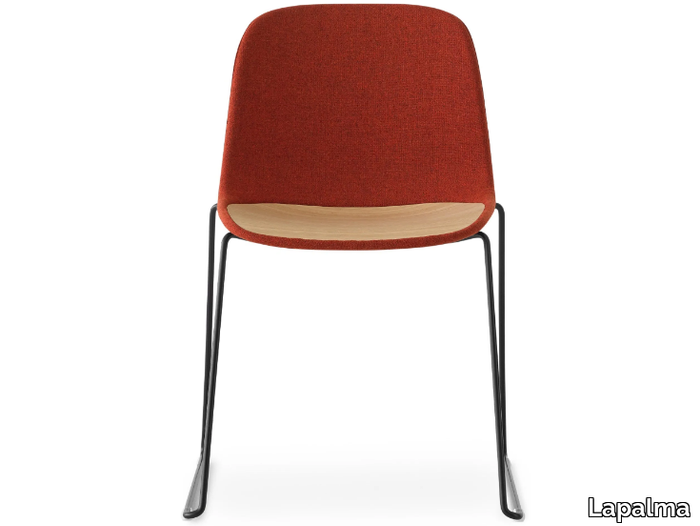 SEELA - Stackable sled base fabric chair _ Lapalma