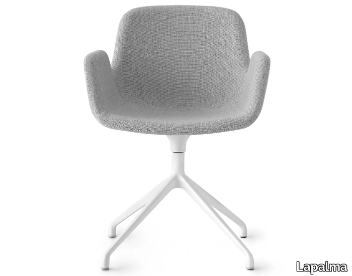 PASS - Swivel fabric chair with armrests _ Lapalma