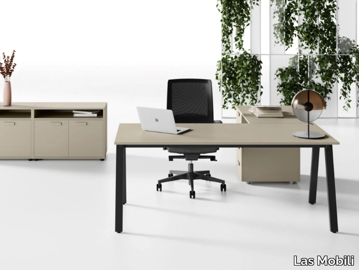 5TH ELEMENT - Height-adjustable L-shaped executive desk _ Las Mobili